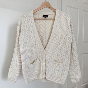 Topshop Cable Knit Cardigan